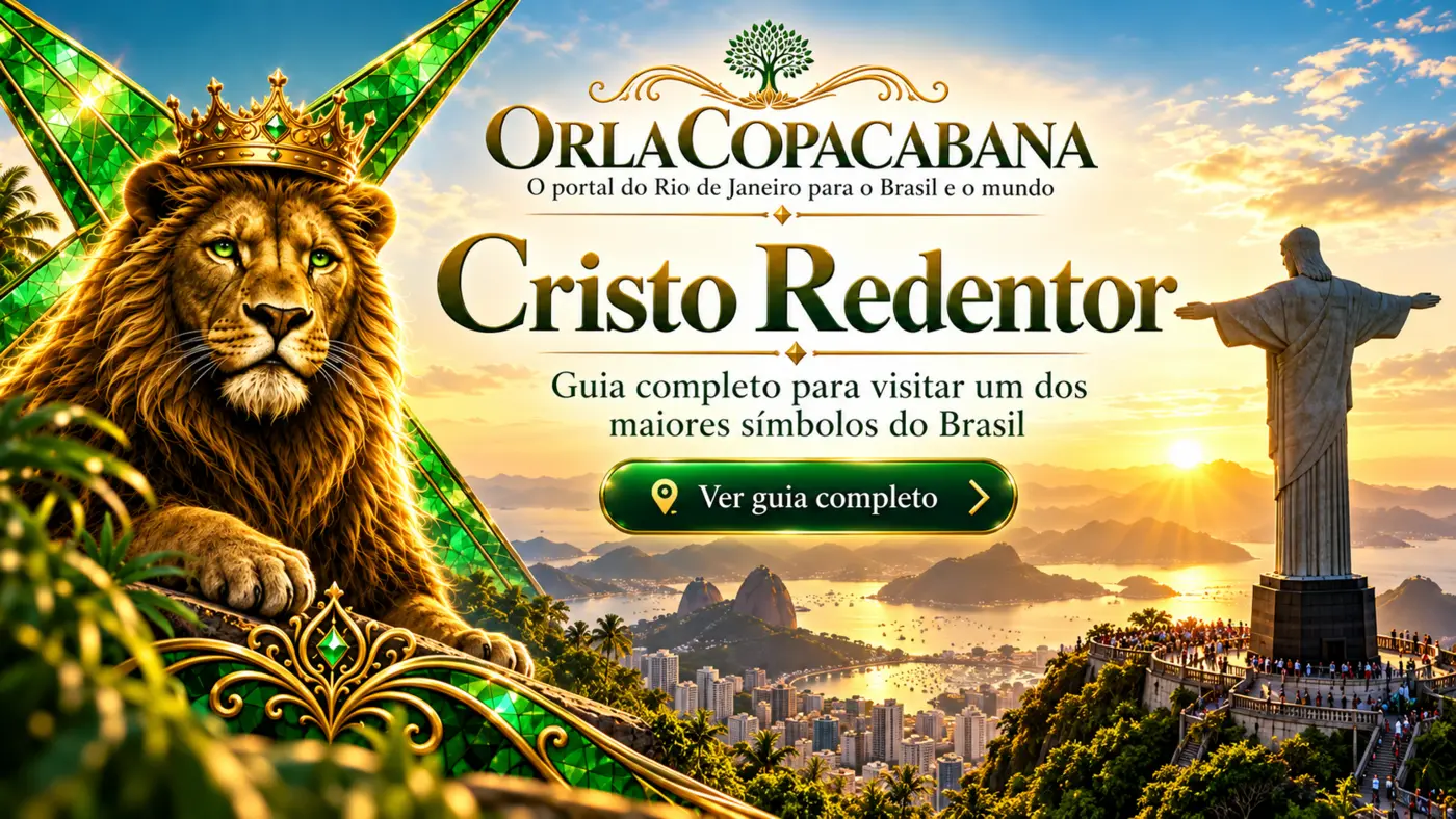 Cristo Redentor sobre a paisagem do Rio de Janeiro
